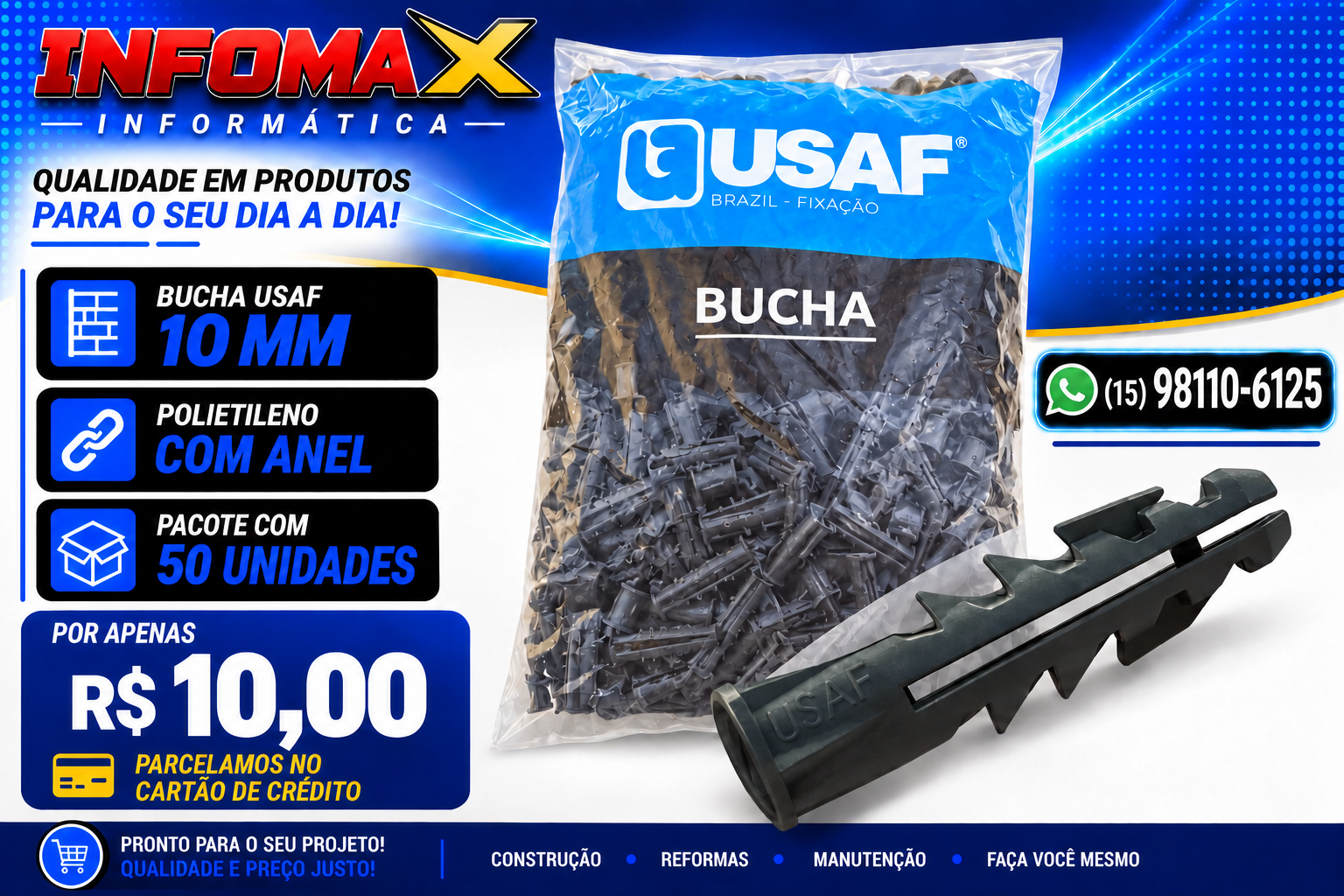 Anúncio de Bucha USAF 10 mm