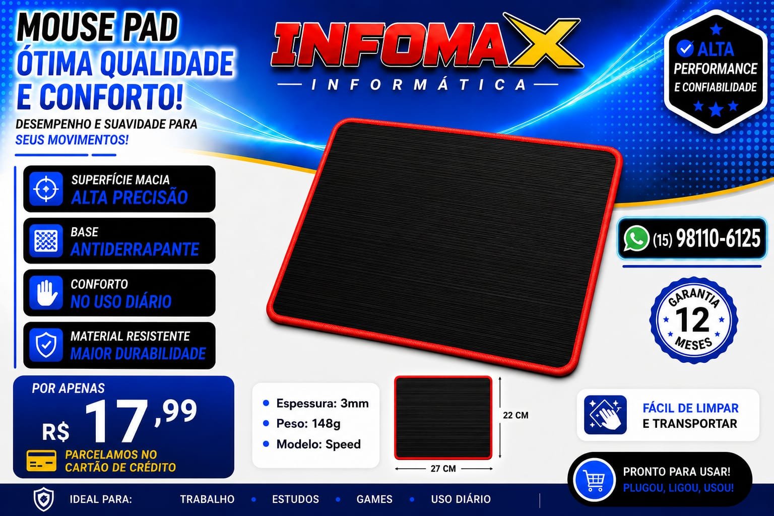 Anúncio de Mouse Pad