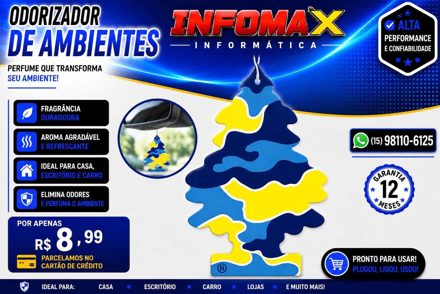 Anúncio do Odorizador de Ambientes